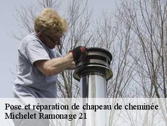 Pose et réparation de chapeau de cheminée Michelet Ramonage 21